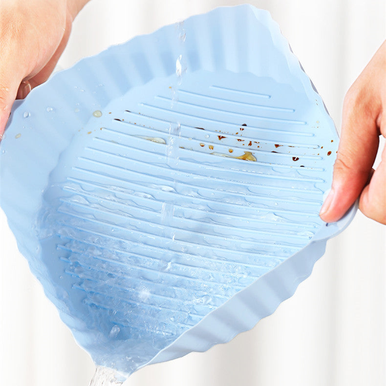 Bandeja de silicona para freidora de aire, utensilios de cocina, olla de silicona para freidora de aire, accesorios para parrilla, revestimiento de papel desechable