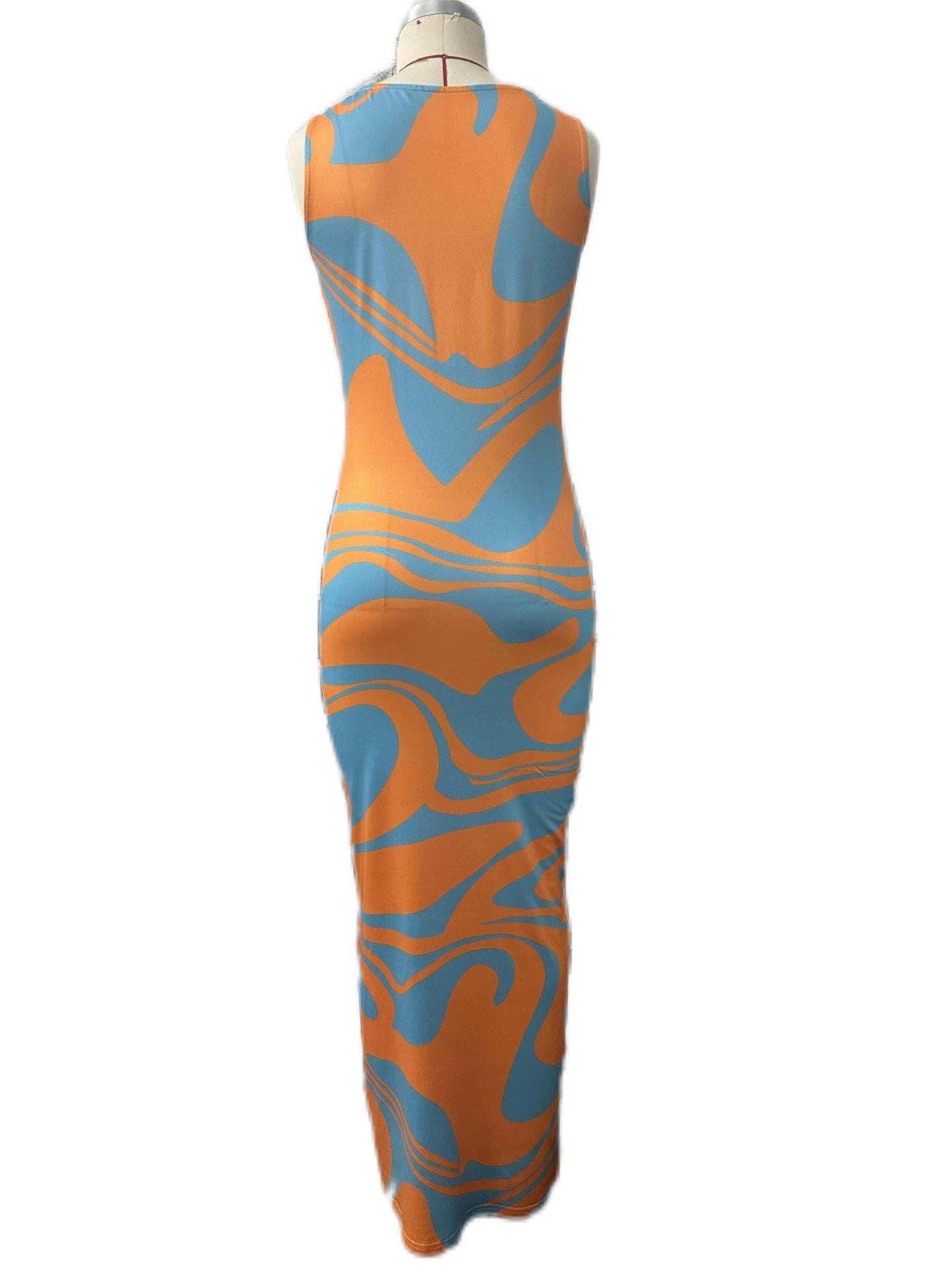 Vestido estampado de moda para mujer