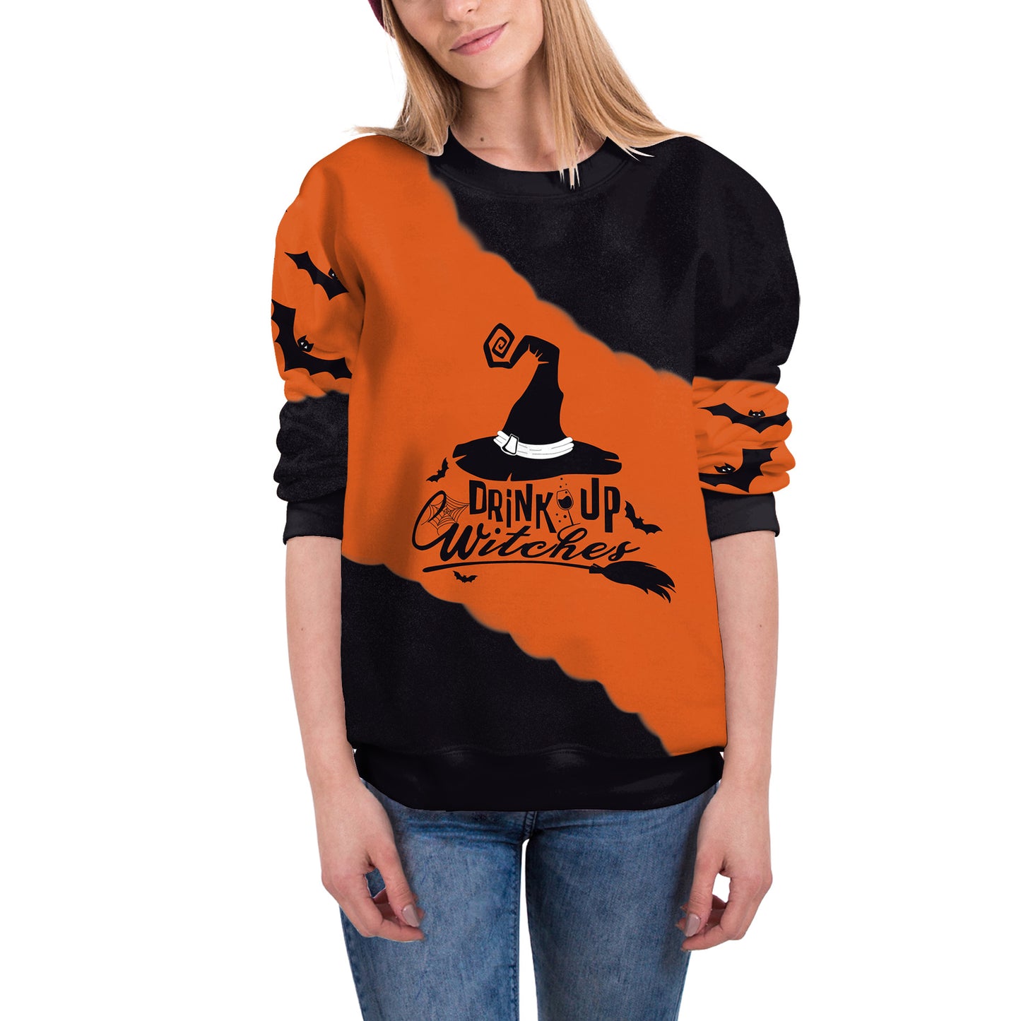 Women's Long-sleeved Pumpkin Halloween Sweater