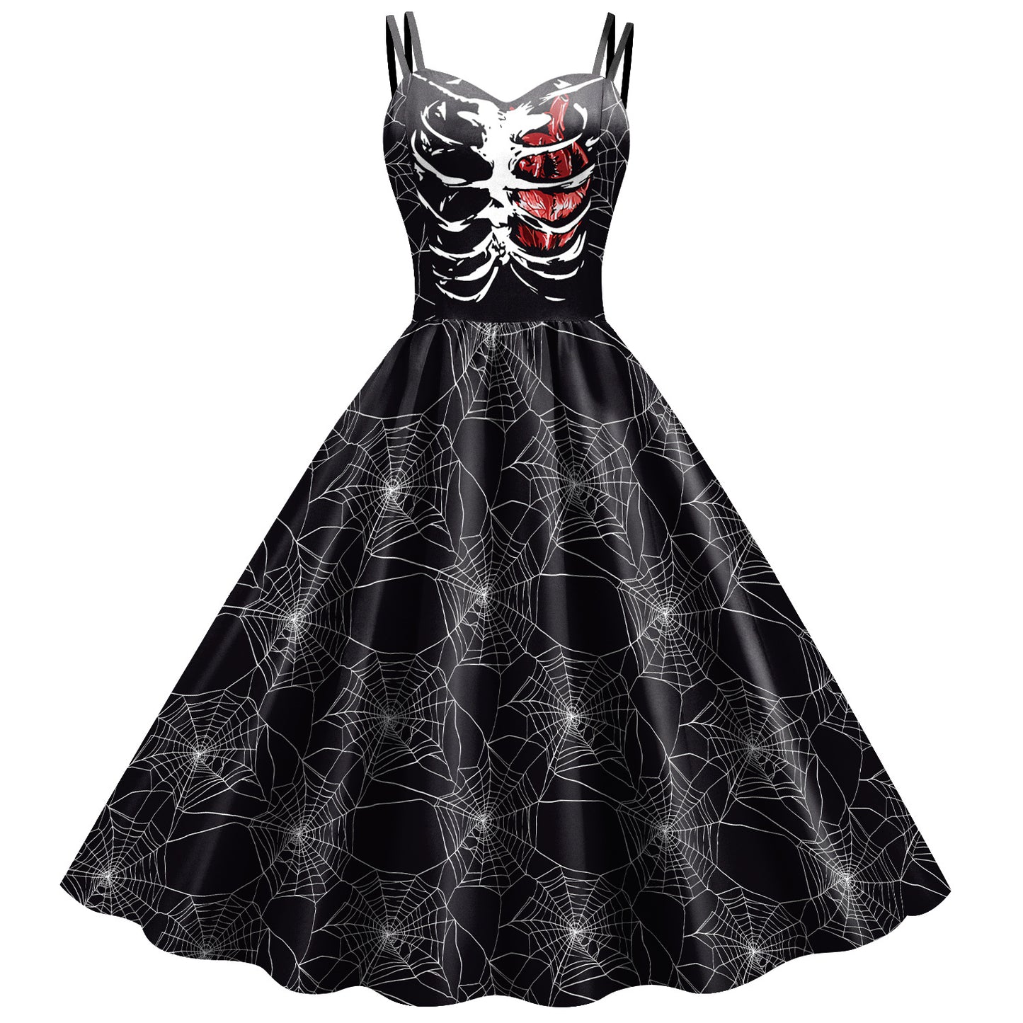 Women's Skeleton Skull Halloween Dress