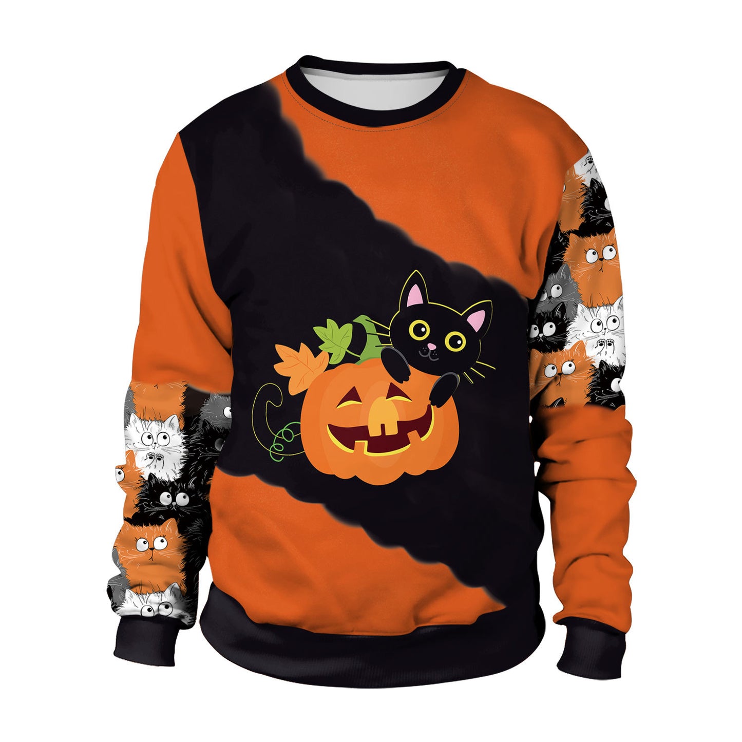 Women's Long-sleeved Pumpkin Halloween Sweater