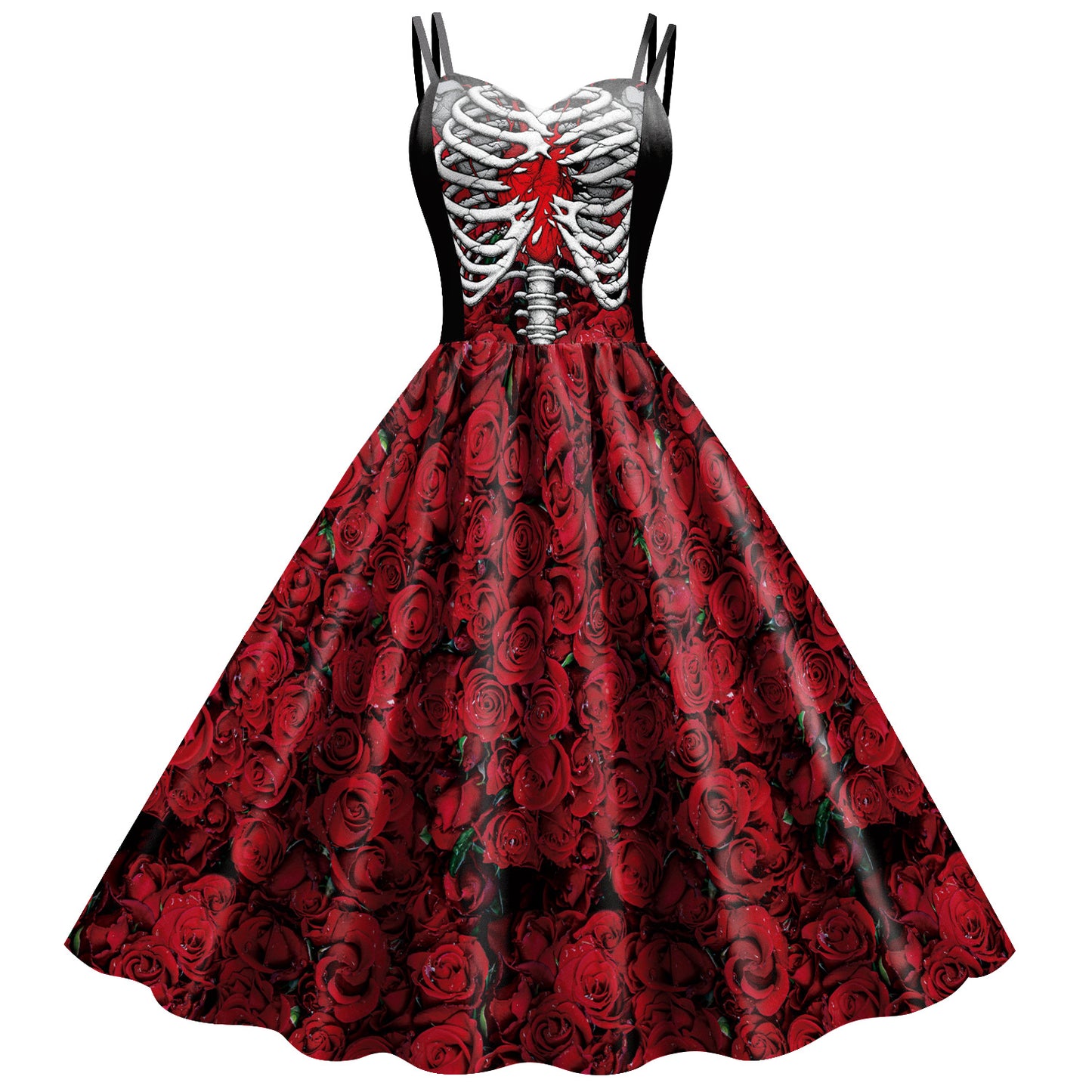 Women's Skeleton Skull Halloween Dress