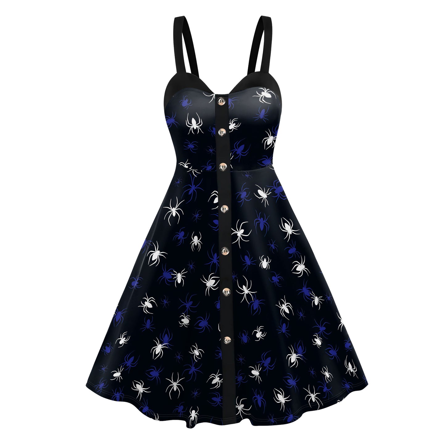 Women's Skeleton Spider Web Halloween Dress