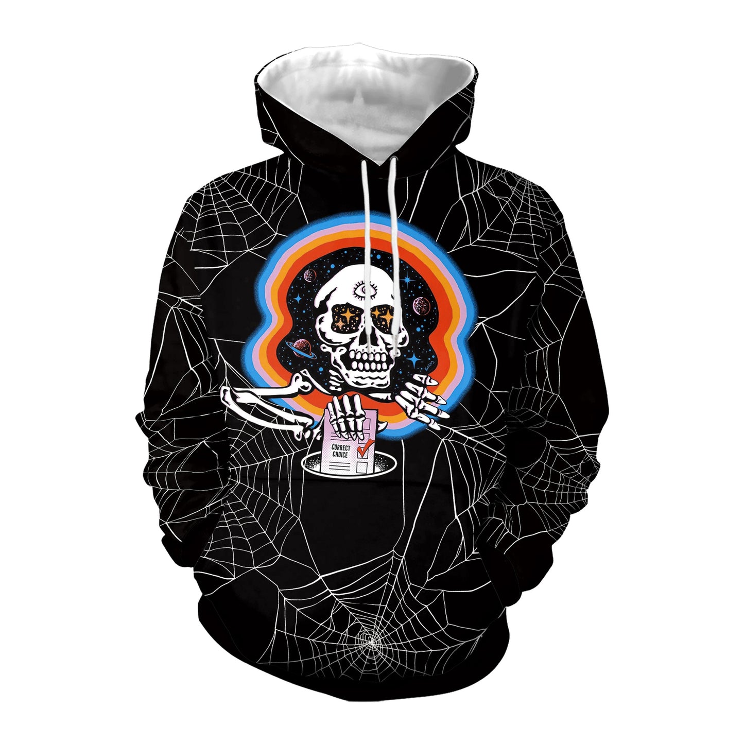 Women's Skull Hooded Casual Halloween Sweatshirt