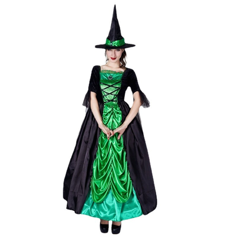 Women's Halloween Green Witch  Dress