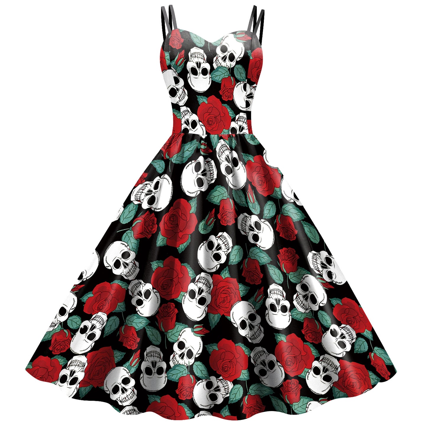 Women's Skeleton Skull Halloween Dress
