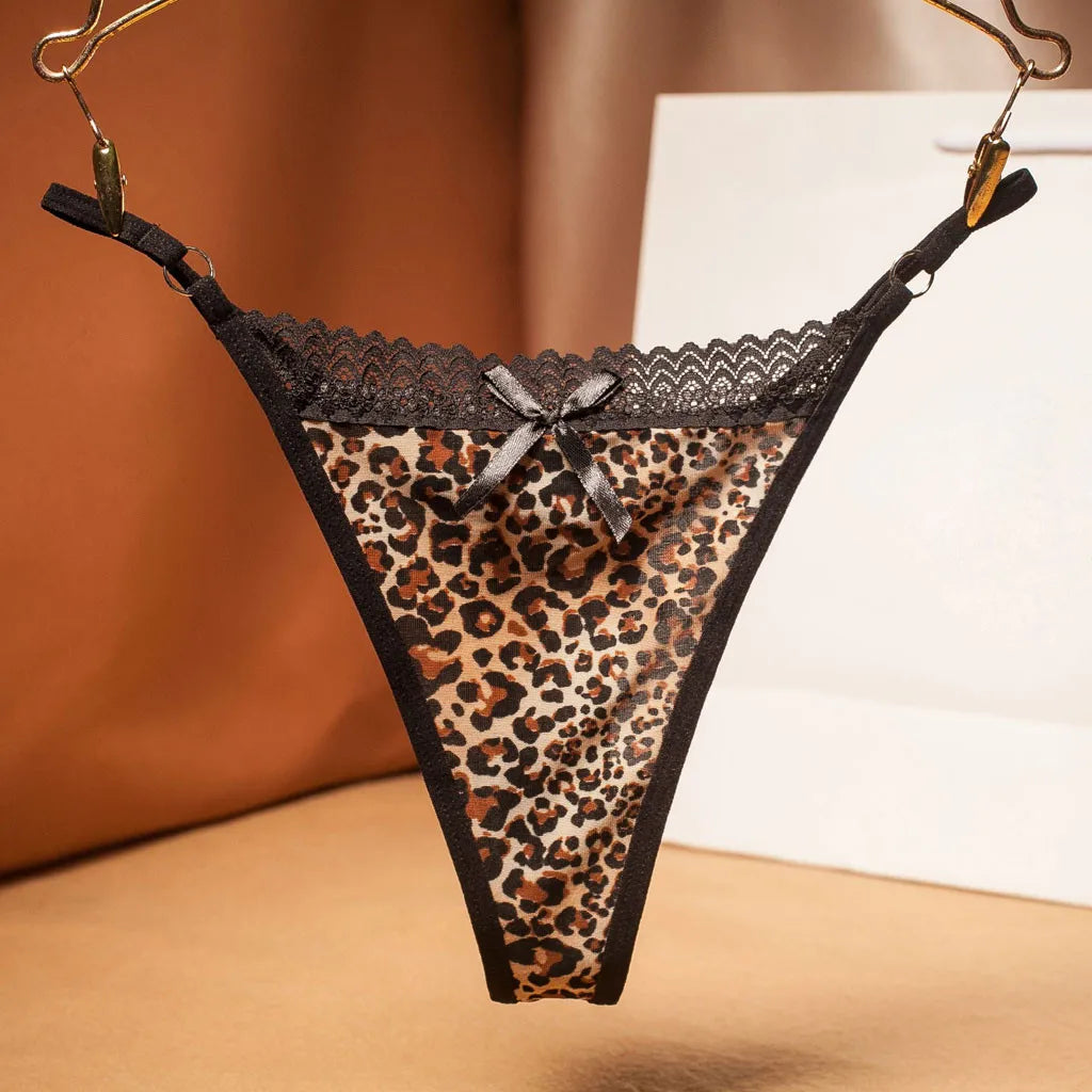 Women Leopard Lace Panties