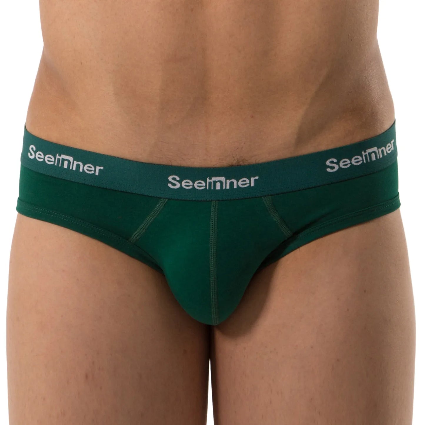 Men's Solid Color Silk Briefs