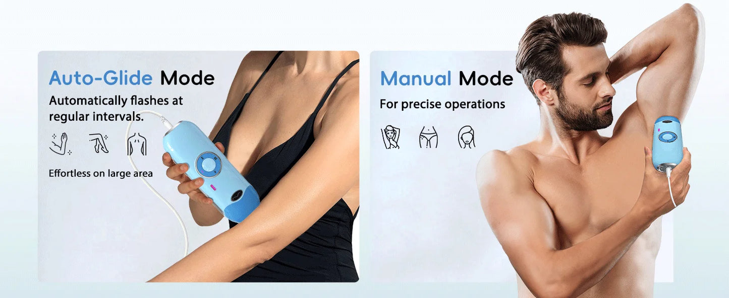 Hair Removal Laser IPL 22J Unlimited IGBT 5.2 cm² light Quick Flashes Painless Epilator Face Armpit Bikini Treament Boay Laser