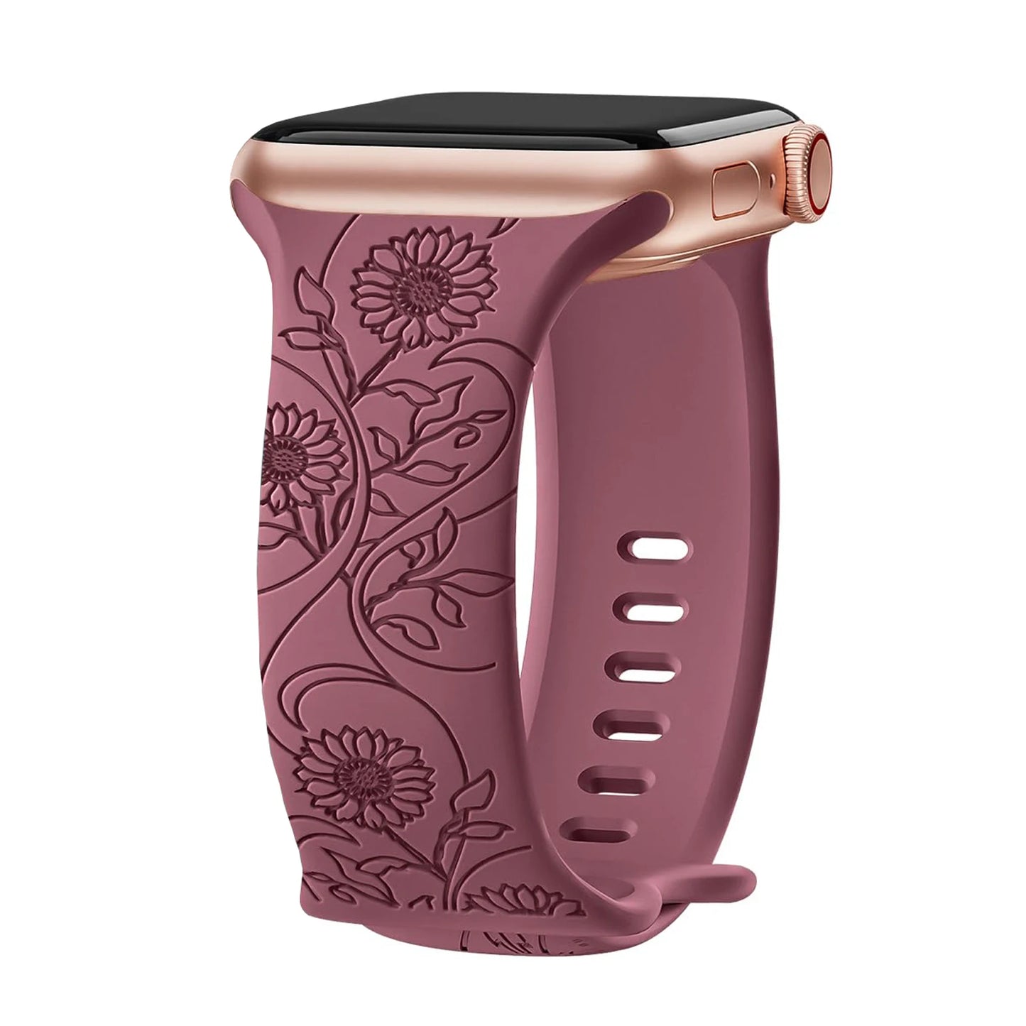 Floral Engraved Strap Apple Watch Band