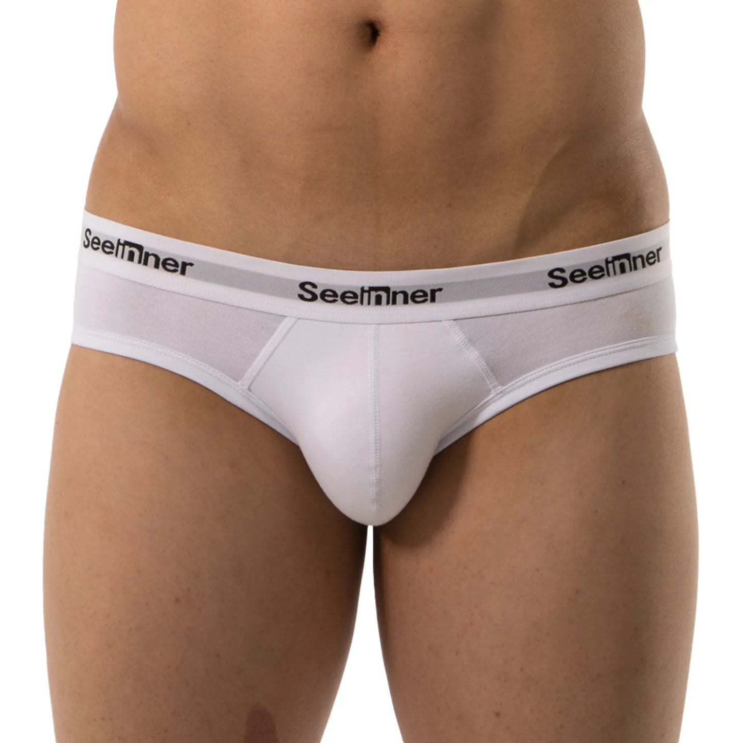 Men's Solid Color Silk Briefs