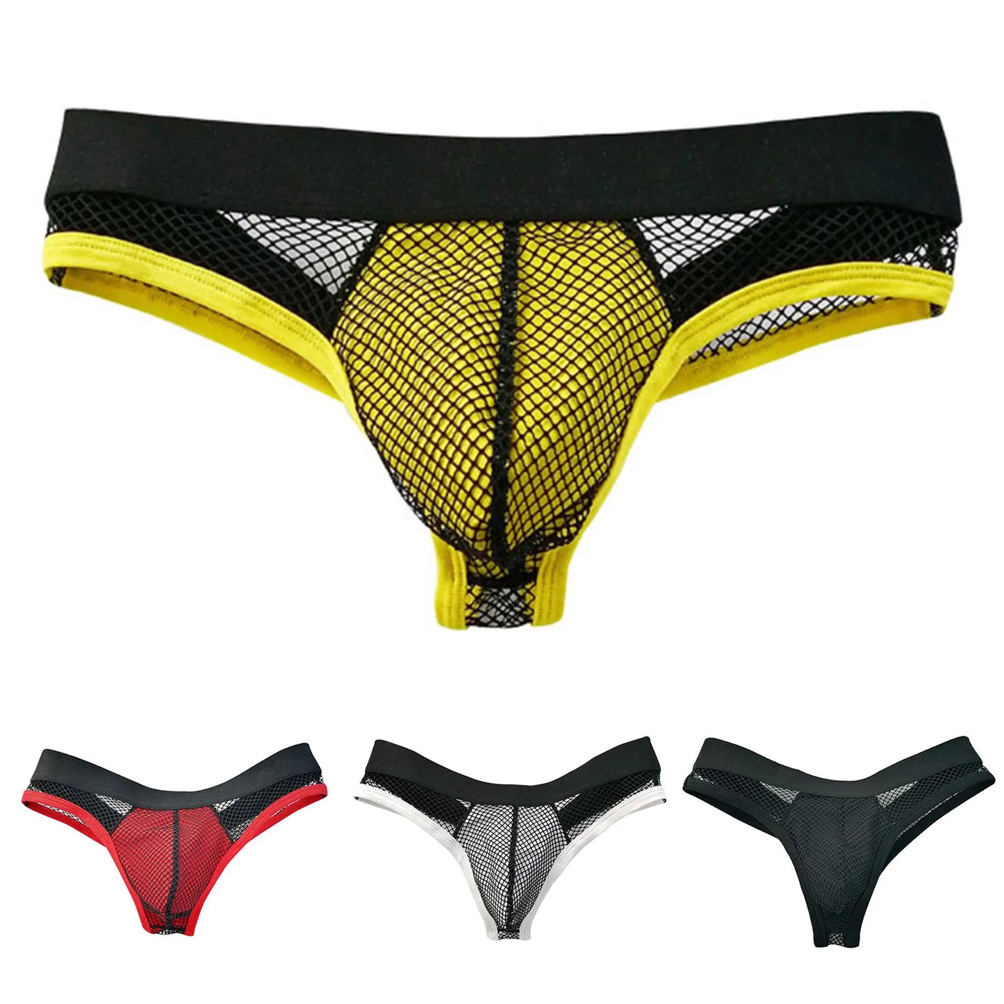 Men's Fishing Net Thong Underwear
