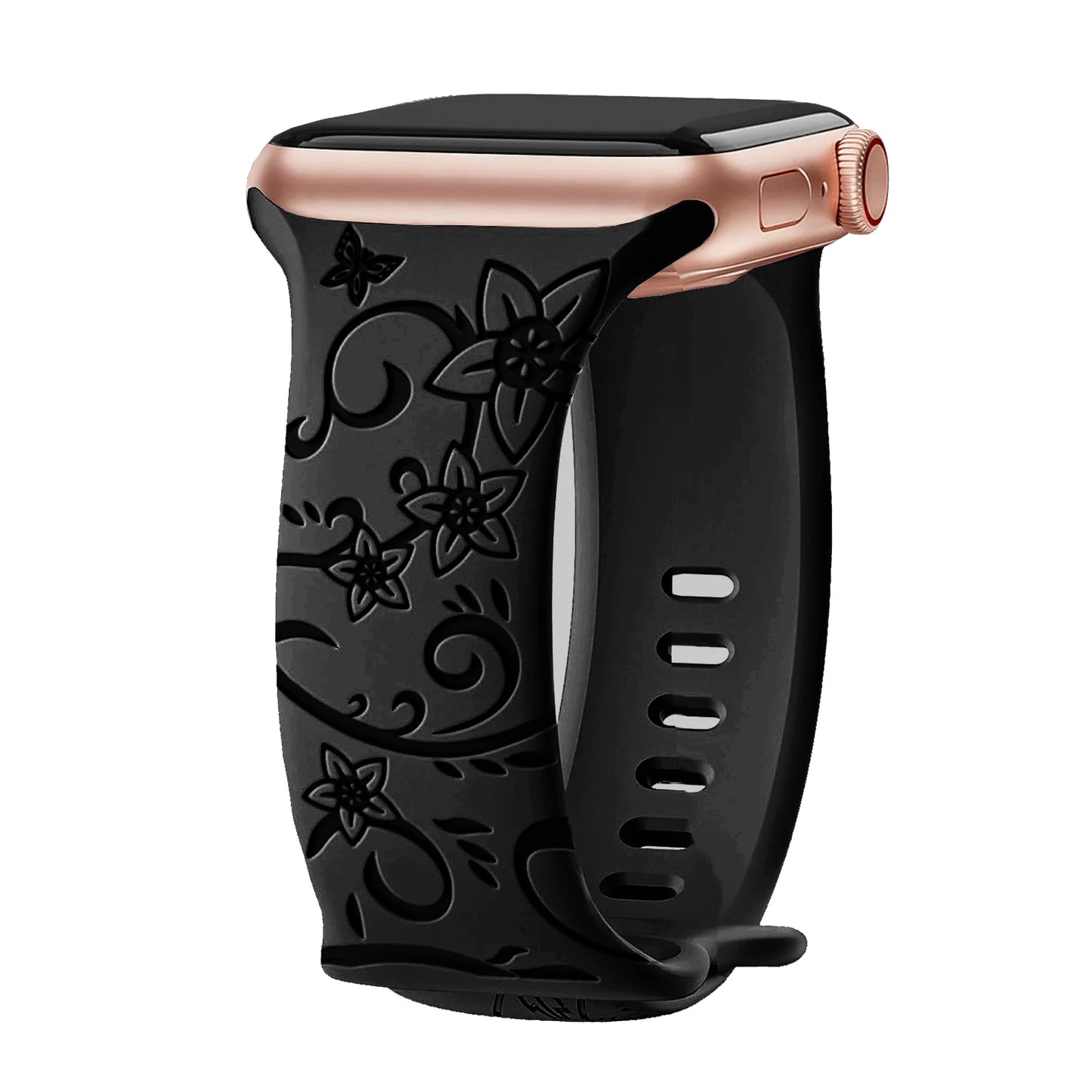 Floral Engraved Strap Apple Watch Band