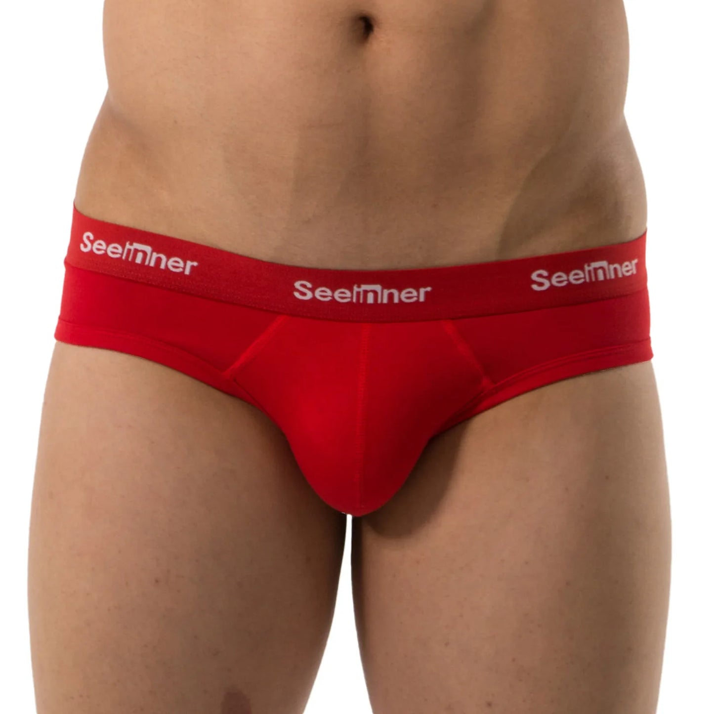 Men's Solid Color Silk Briefs