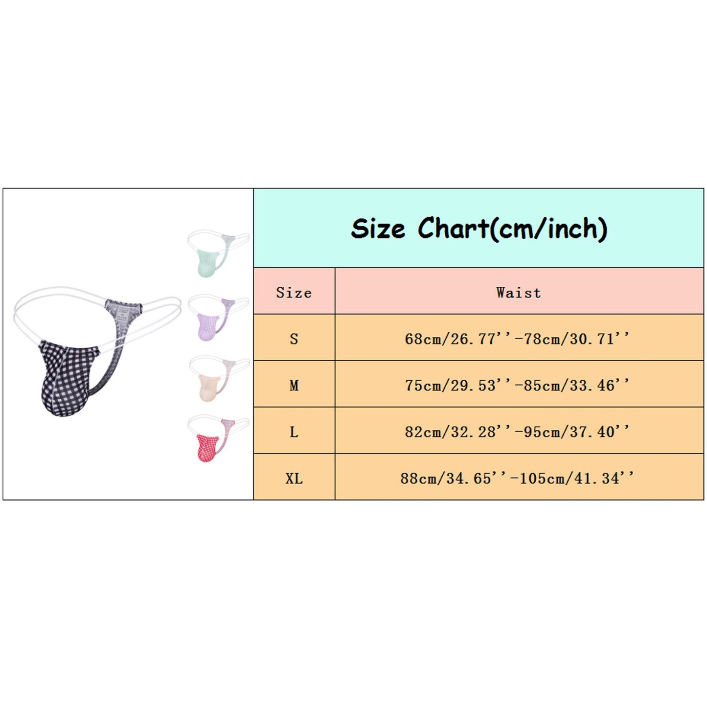 Plaid Printed Underwear For Men