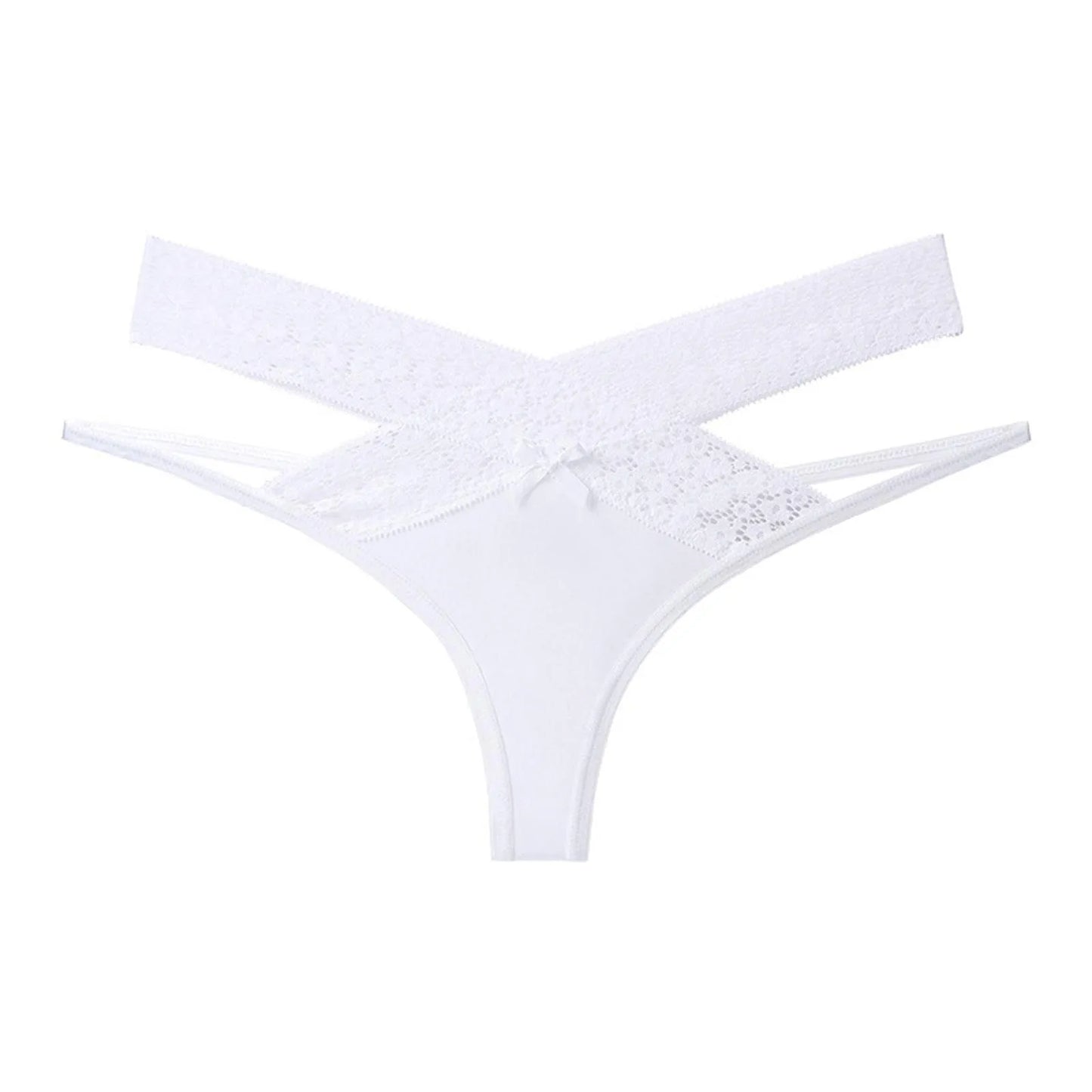 Women's Floral Lace Mesh Thong Panties