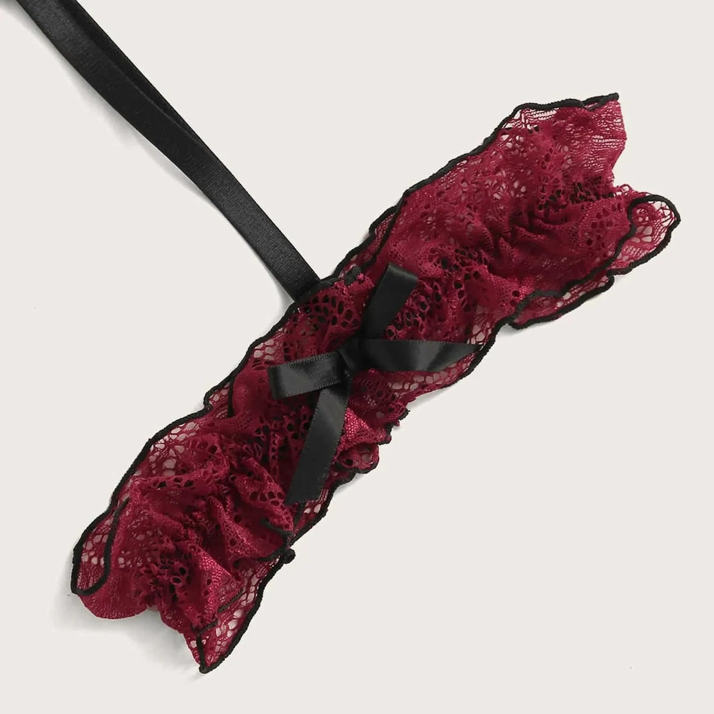 Lace Crotchless Lingerie Set