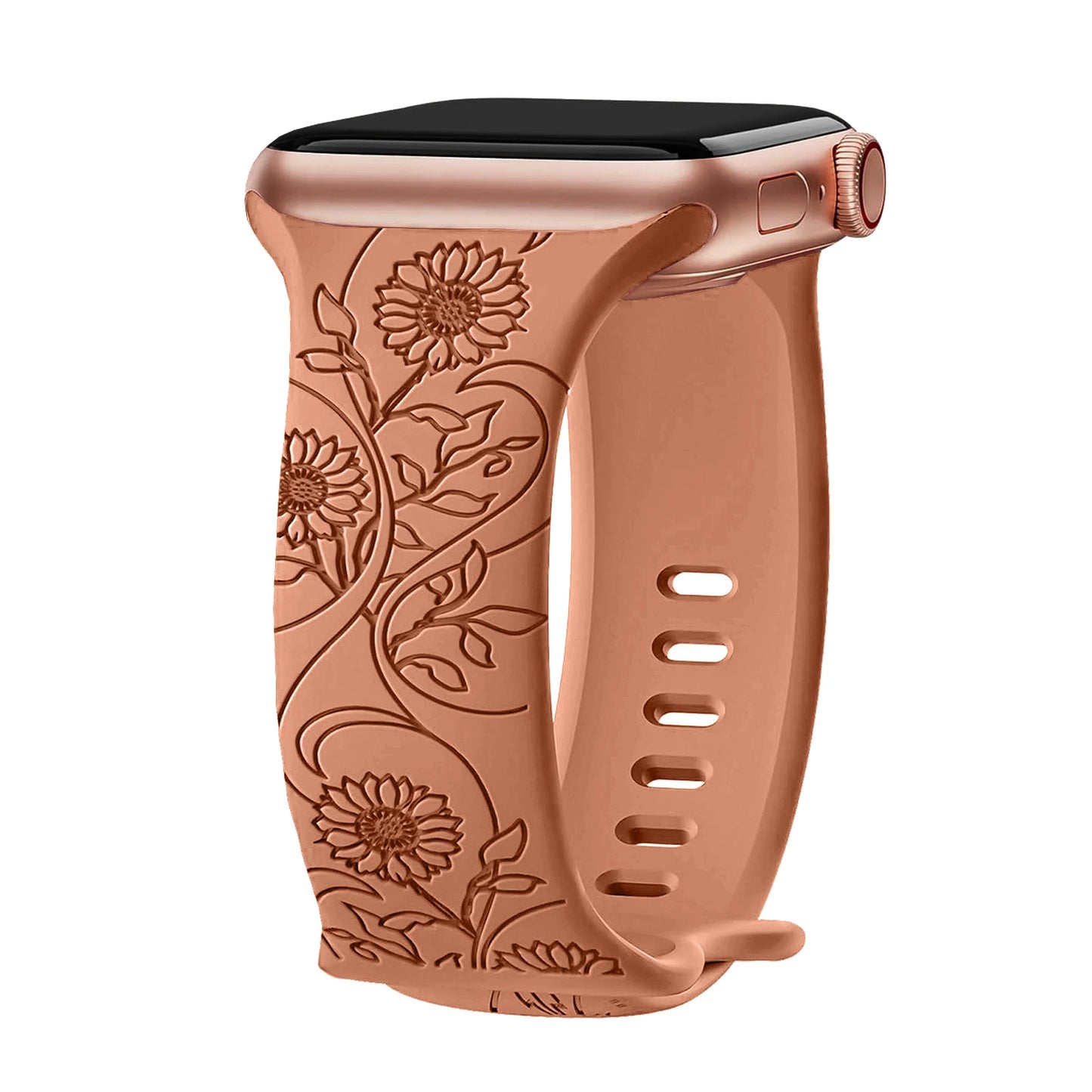 Floral Engraved Strap Apple Watch Band