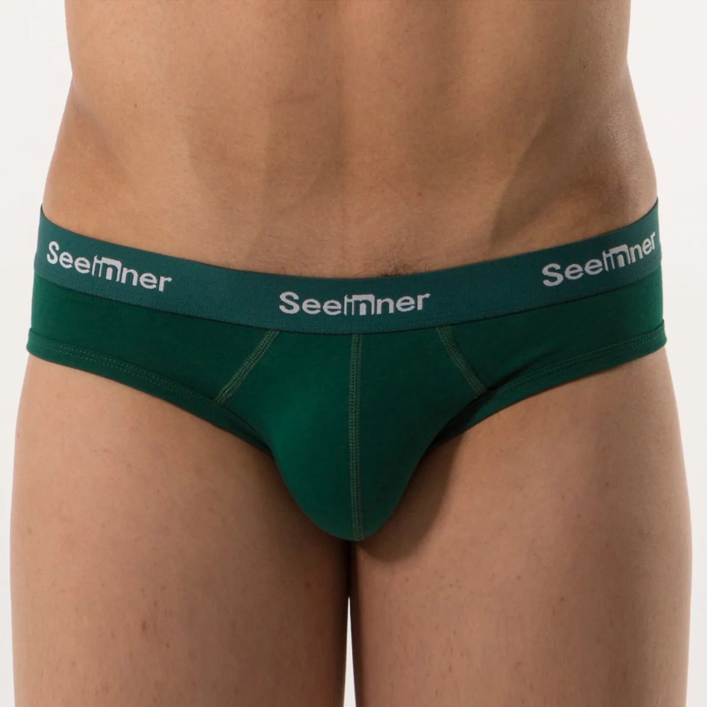 Men's Solid Color Silk Briefs