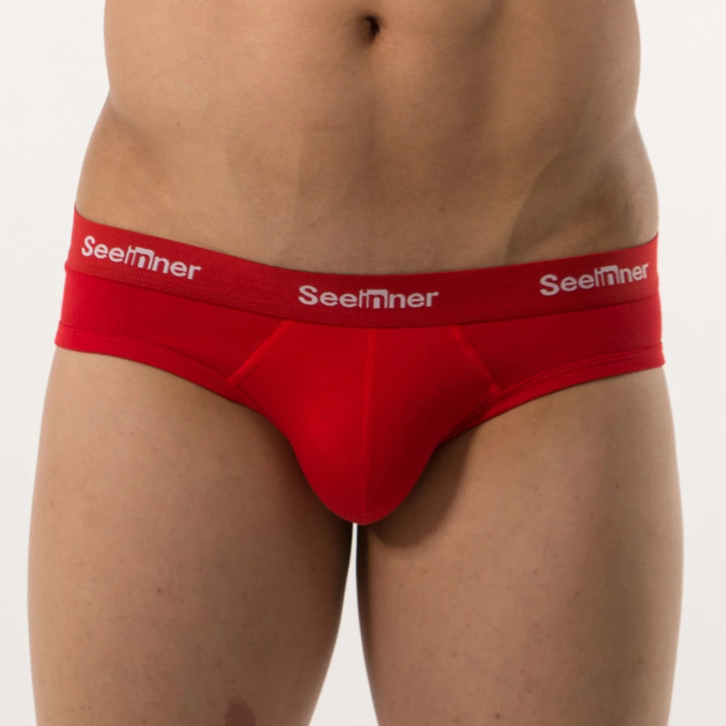 Men's Solid Color Silk Briefs