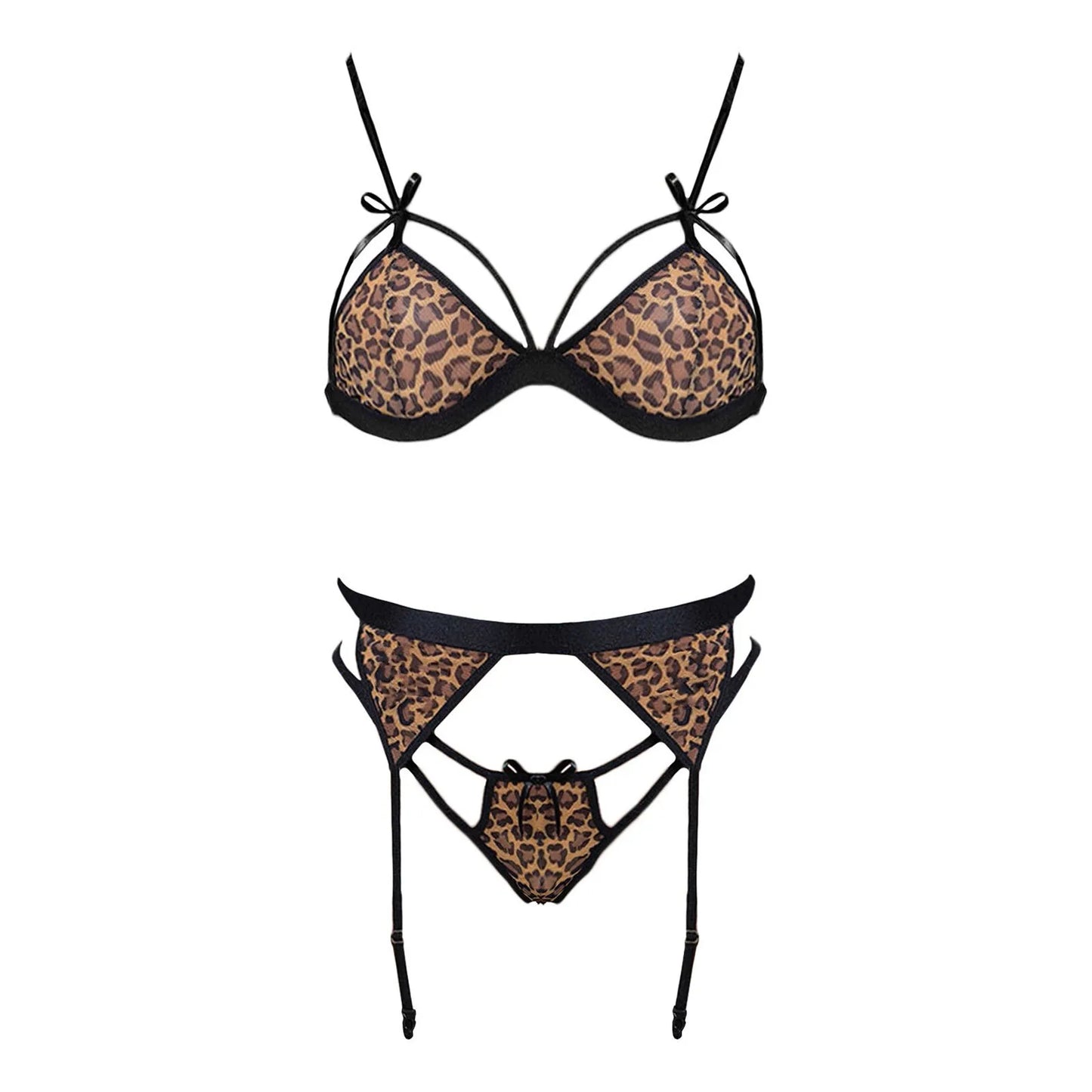 Leopard Print Lingerie Set
