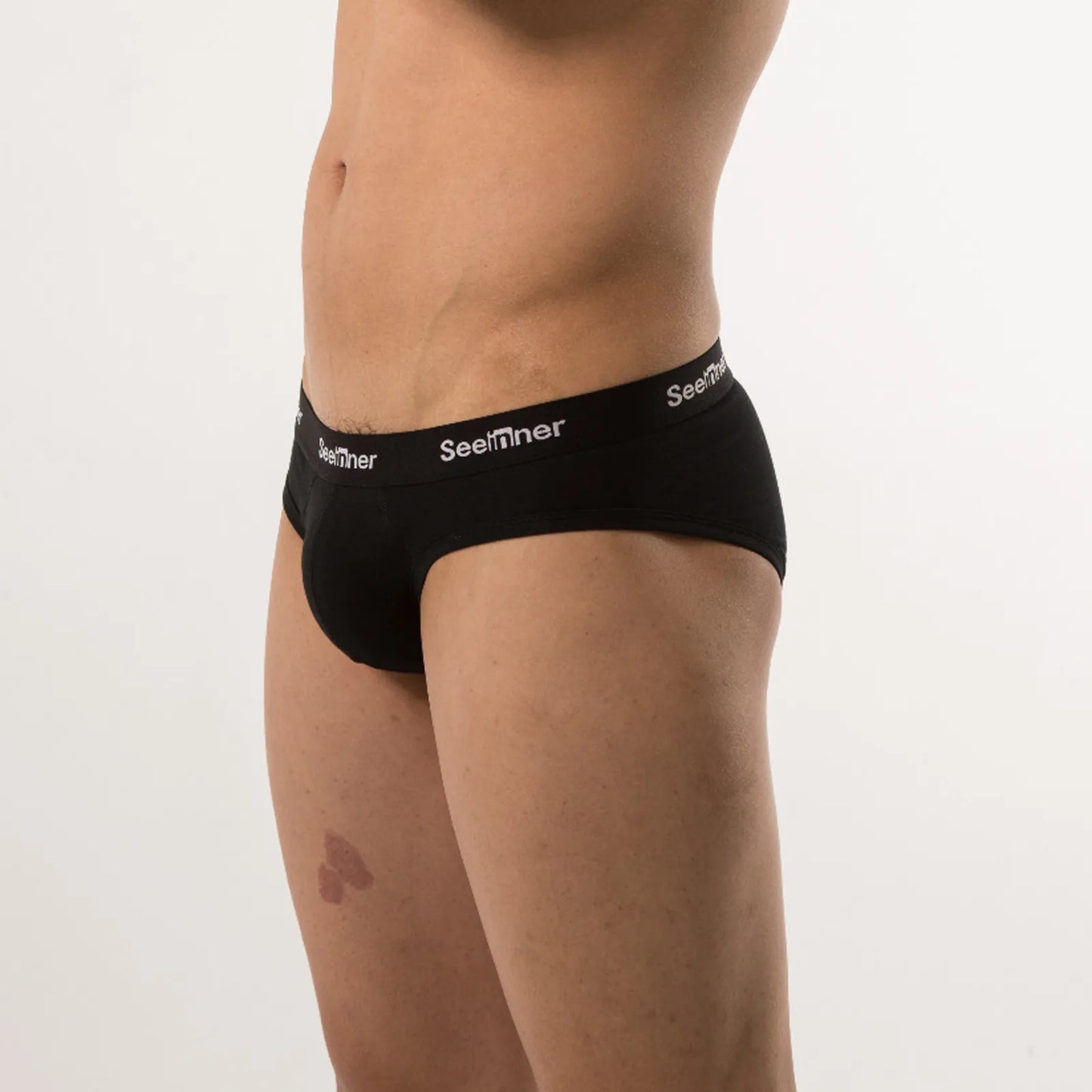 Men's Solid Color Silk Briefs