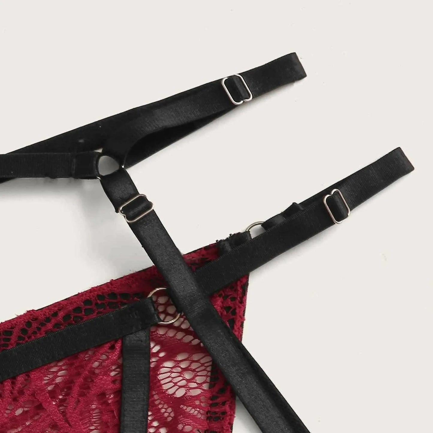 Lace Crotchless Lingerie Set