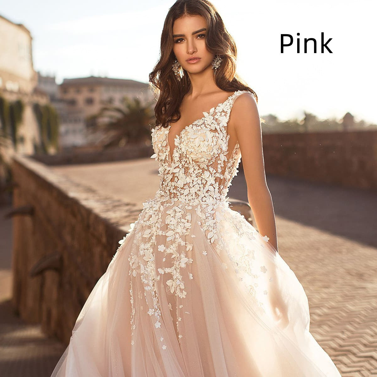 Vestido de novia de encaje para mujer, estilo europeo y americano