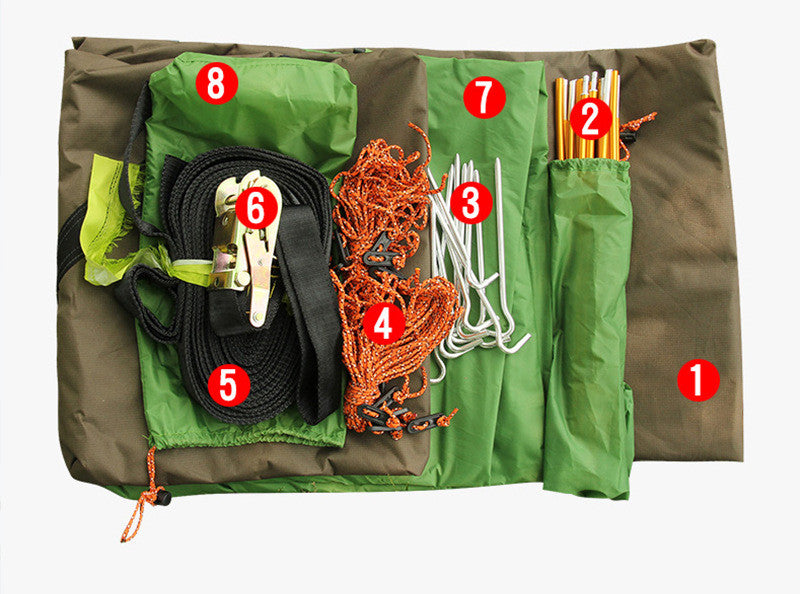 Camping Hammock Mosquito Net Suspended Tent Aluminum Pole Waterproof Ultralight Hanging Tree Tent