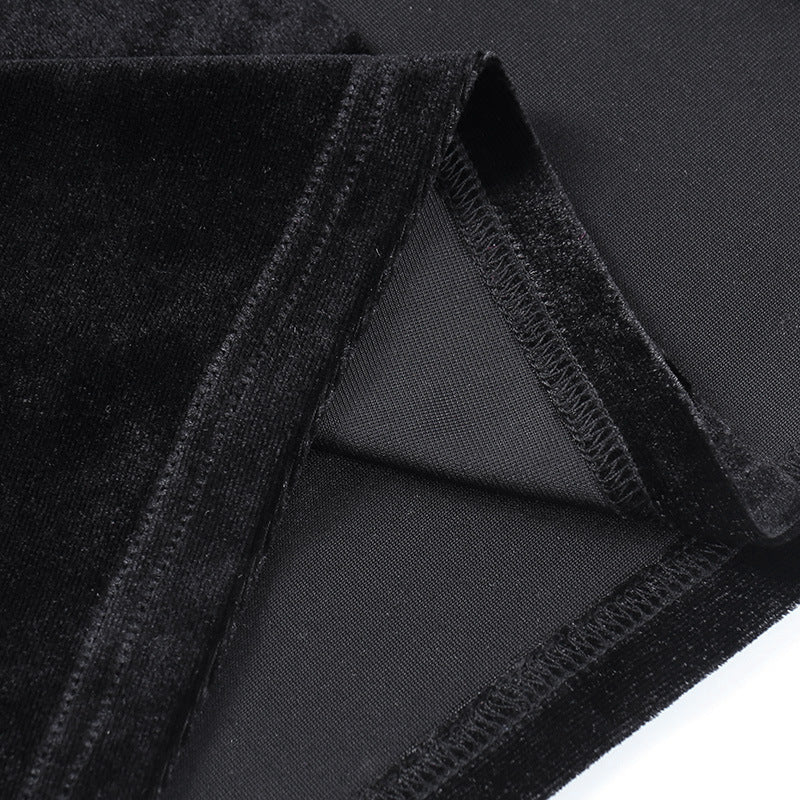 Vestido largo de patchwork con mangas acampanadas