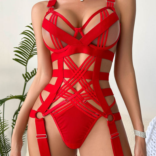 Lencería de uniforme de motociclista con tirantes en las piernas de estilo europeo y americano