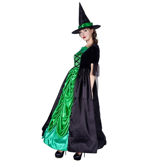 Women's Halloween Green Witch  Dress