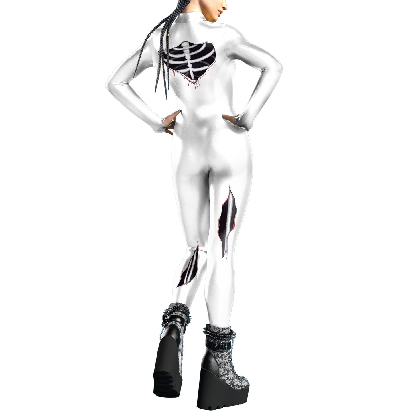 Women's Halloween Skeleton Bodysuit