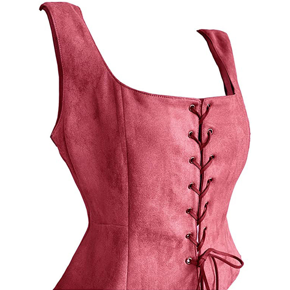 Suede Viking Halloween Vest