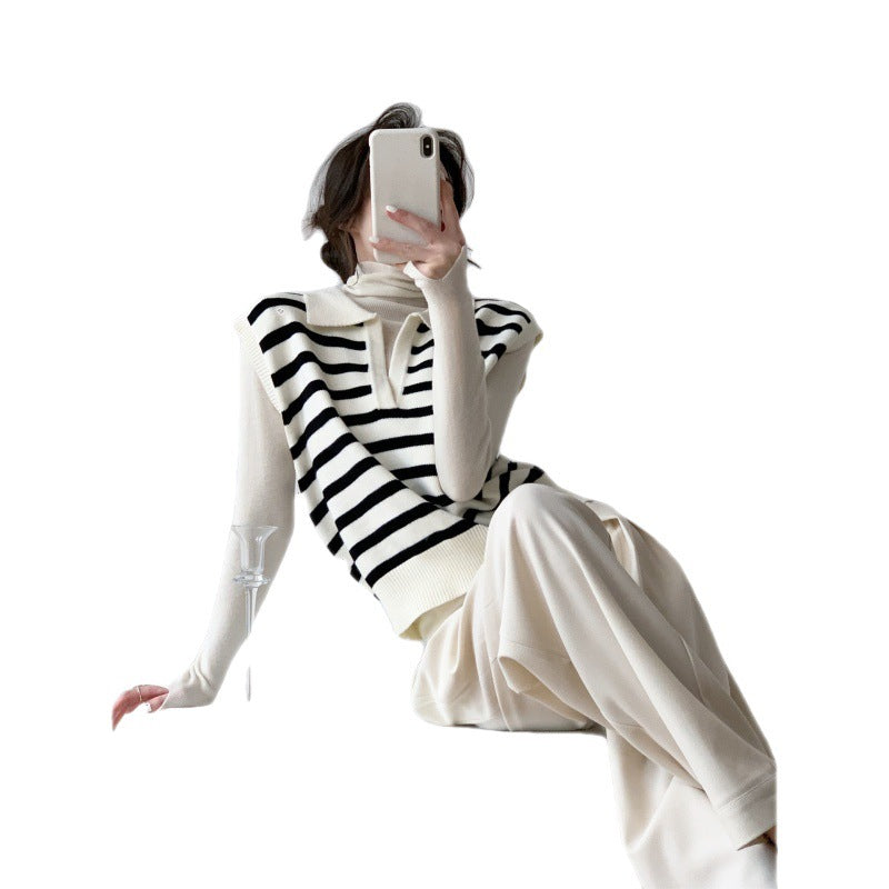 Vestido Bandage con escote en V y chaleco de punto