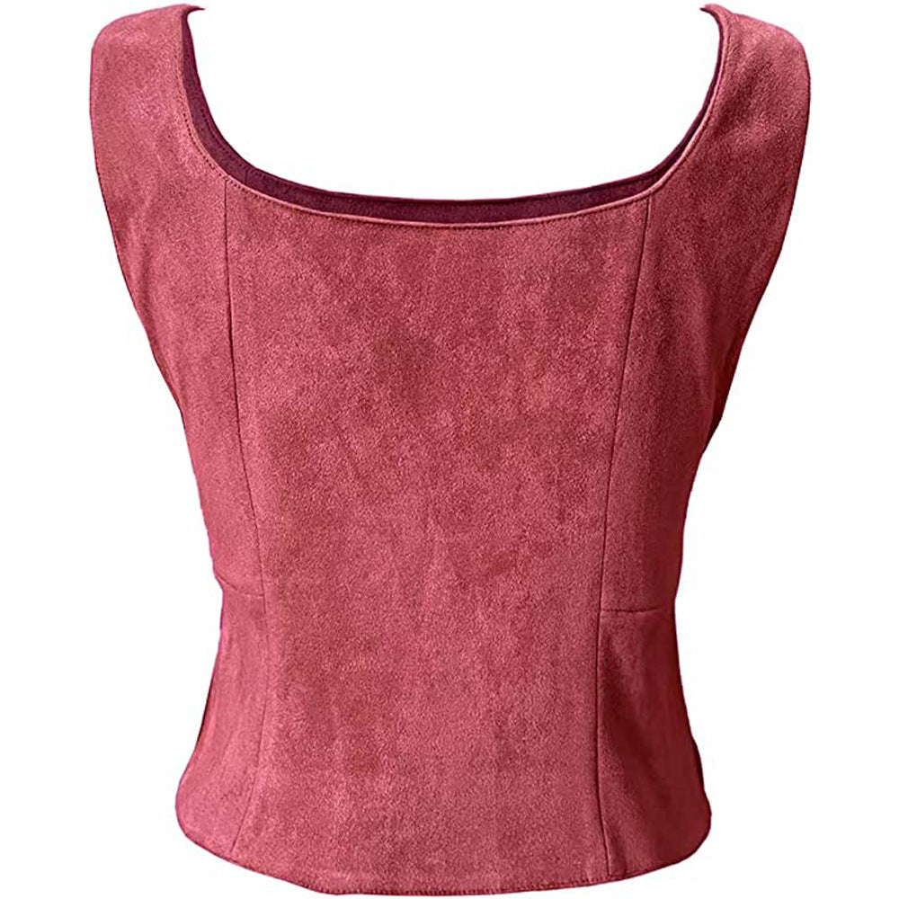 Suede Viking Halloween Vest