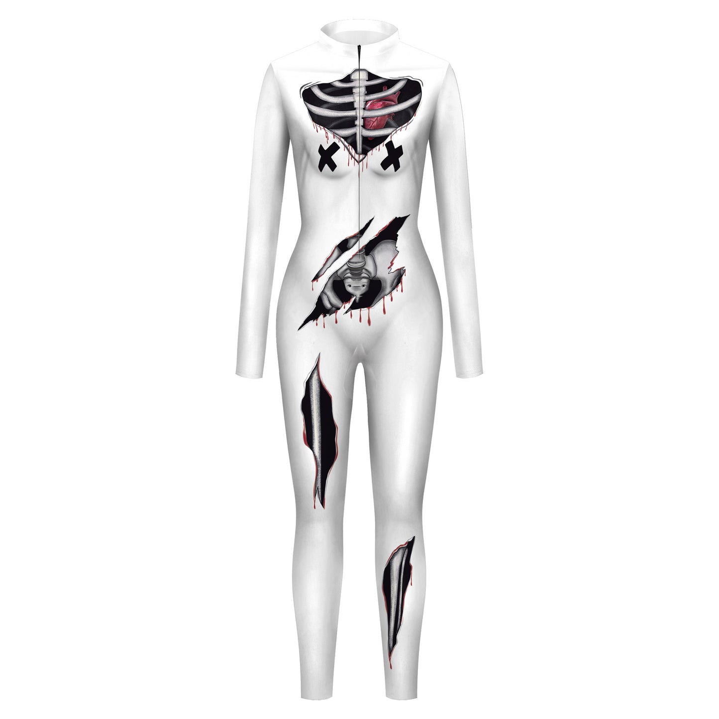 Women's Halloween Skeleton Bodysuit