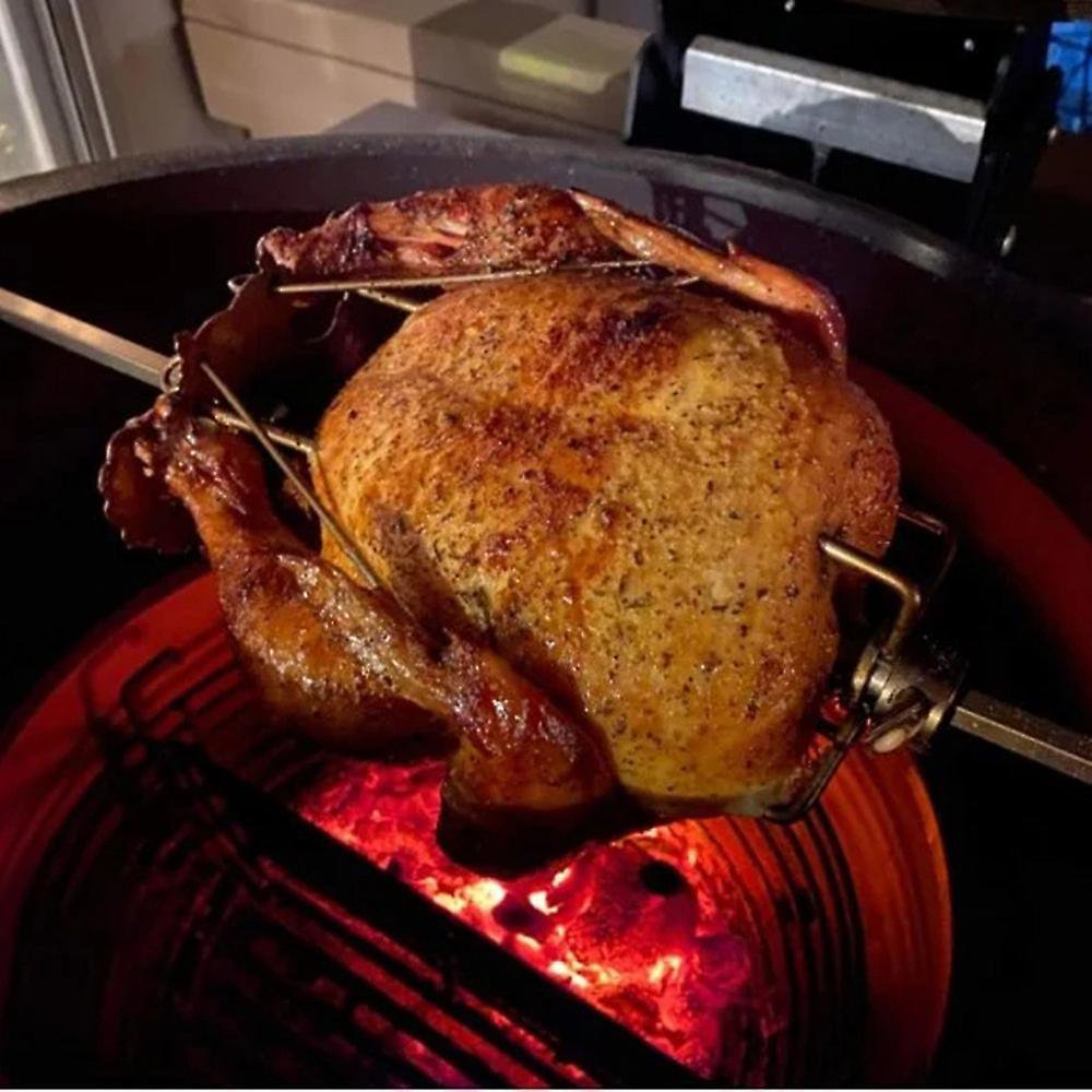 Tenedor de barbacoa de acero inoxidable para fiestas con parrilla para pavo